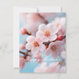 Cartão De Festividades Magia de Flor de Cerejeira Rosa