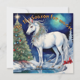 Cartão De Festividades Magia do Meio do Inverno, Saudações de Temporada P