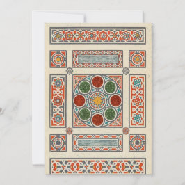 Cartão De Festividades Magic Carpet Vintage Padrão Geométrico Árabe