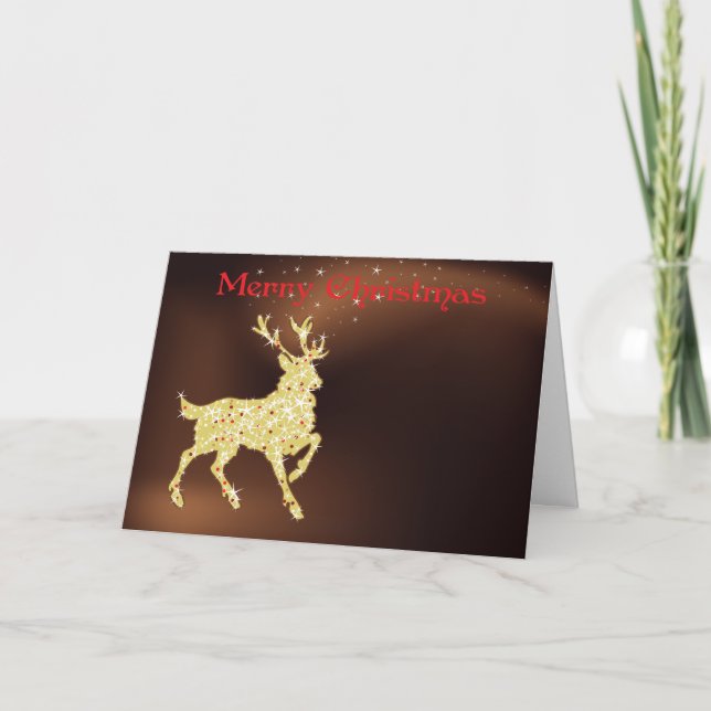 Cartão De Festividades Magic Reindeer Christmas Card (Frente)
