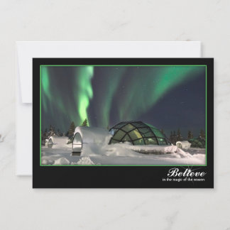 Cartão De Festividades Magical Northern Lights Christmas Card