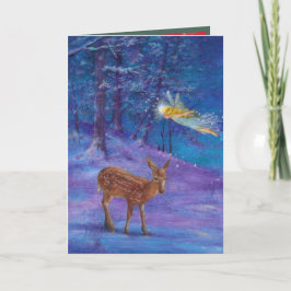 Cartão De Festividades Magical Woodland Holiday Fairy