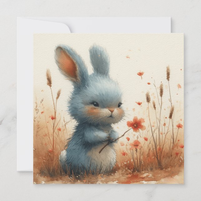 Cartão De Festividades Mágicos: Palavras Encantadoras 🐇 Digital (Frente)