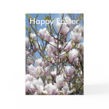 Magnolia Blooms In Spring Easter Greetings Card