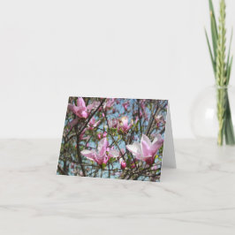 Cartão De Festividades Magnolia Rosa Blooms