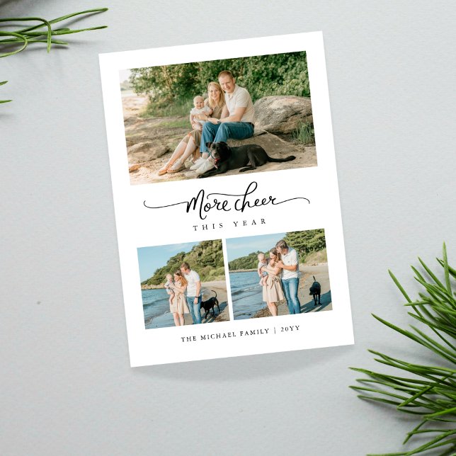 Cartão De Festividades Mais Animação Este Ano Da Família Moderna 3 Foto (Criador carregado)