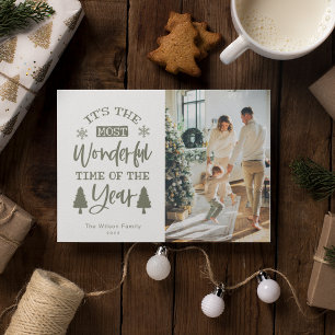 Cartão De Festividades Mais Maravilhoso Tempo Do Ano Foto De Natal