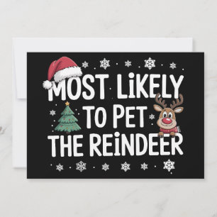 Cartão De Festividades Mais Propenso a Acariciar a Família de Natal do Re