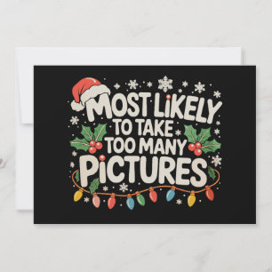 Cartão De Festividades Mais Provável De Tirar Muitas Fotos No Natal