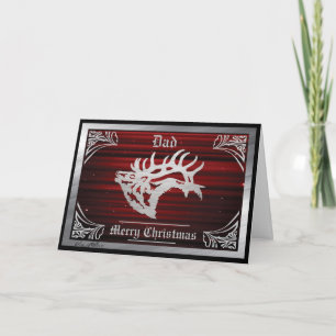 Cartão De Festividades Majestic Bull Elk Silhouette