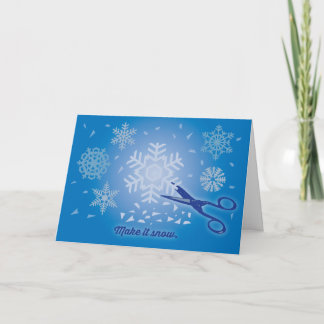 Cartão De Festividades Make it Snow Holiday Card