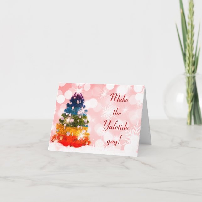 Cartão De Festividades Make the Yuletide gay! (Frente)