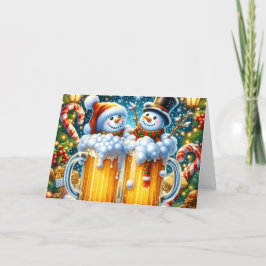 Cartão De Festividades Making Spirits Bright Beer Stein Holiday Card