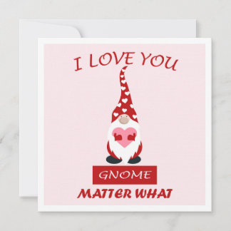 Cartão De Festividades MAKOM1000- Gnome Cute Valentine Humor