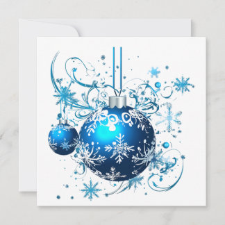 Cartão De Festividades MAKOM1000- Natal Azul - Ornamento de Natal Azul