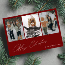 Mal Natal - Escrito mínimo 3 foto vermelho