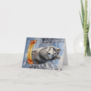 Cartão De Festividades Malamute do Alasca