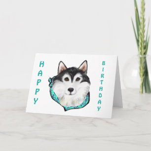 CARTÃO DE FESTIVIDADES MALAMUTE DO ALASKA