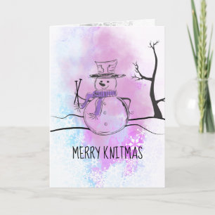 Cartão De Festividades Malandro de agulhas personalizado de Natal