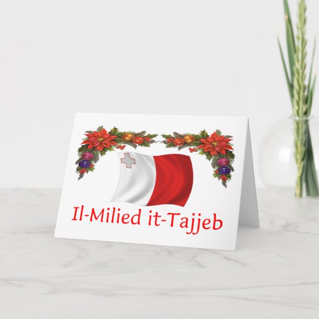 Cartão De Festividades Malta Natal (Frente)