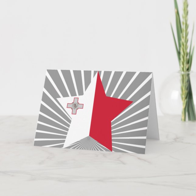 Cartão De Festividades Malta Star (Frente)