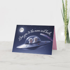 Cartão De Festividades Maltese Valentine Card