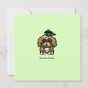 Cartão De Festividades Maltipoo é um gênio