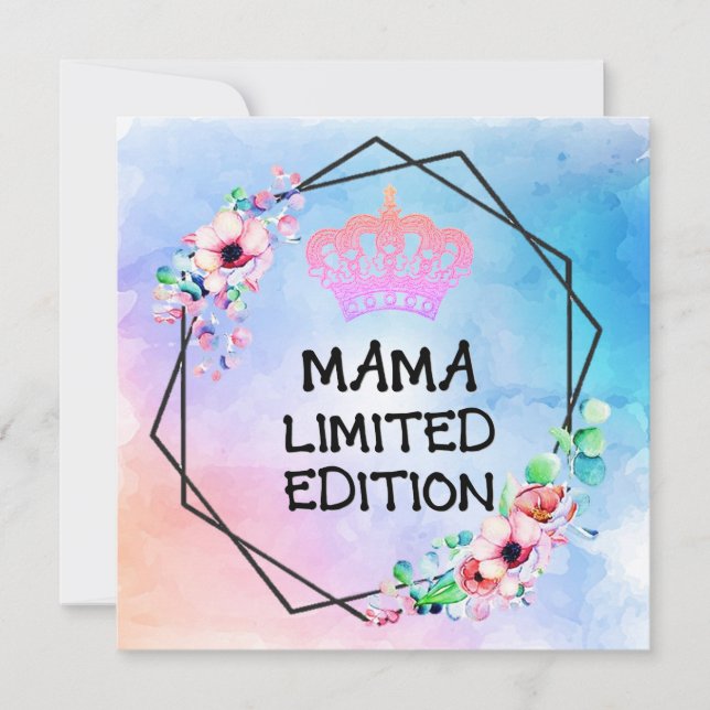 Cartão De Festividades MAMA LIMITED EDITION - Floral Mother's Day Card (Frente)