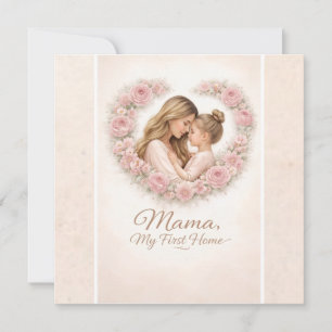 Cartão De Festividades Mama — Meu Primeiro Lar Floral Mãe e Filha