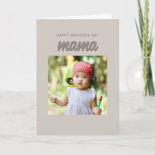 Cartão De Festividades Mama Moderna Bege Crianças Foto Dia das Mães