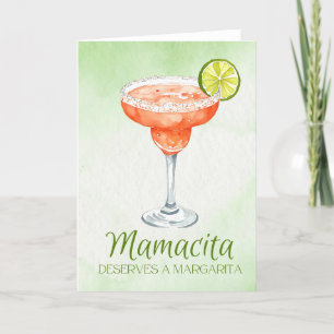 Cartão De Festividades Mamacita Merece uma Margarida Aquarela