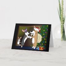 Mamãe Kissing Corgi Claus