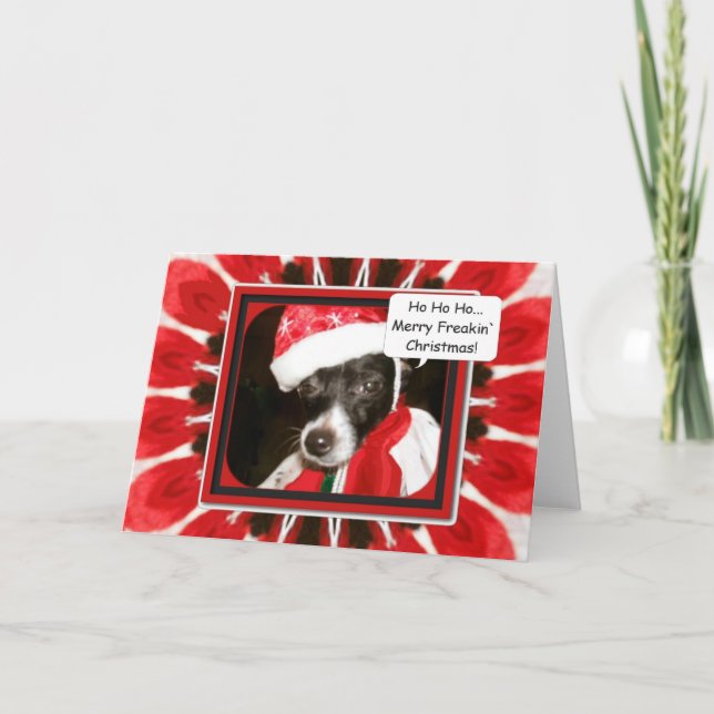 Cartão De Festividades Mamãe Me Vestiu, Feliz Freakin. (Frente)