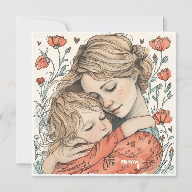 Cartão De Festividades Mamães cerejadas: Saudações especiais (Frente)