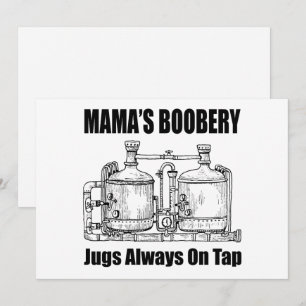 Cartão De Festividades Mama's Boobery Jarras Sempre à Disposição