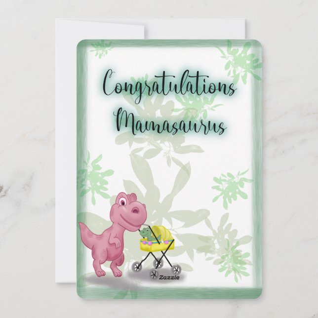 Cartão De Festividades Mamasaurus (Verso)