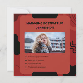 Cartão De Festividades Managing Postpartum Depression Awareness Design