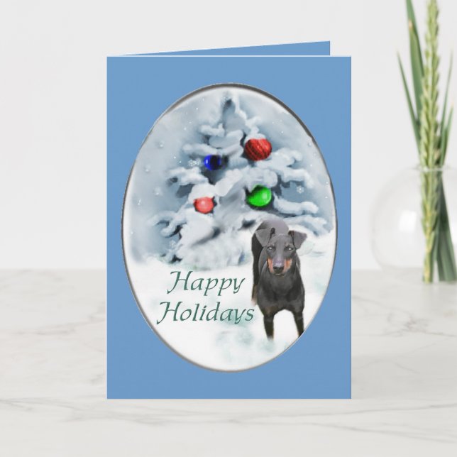 Cartão De Festividades Manchester Terrier Christmas Gifts (Frente)