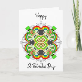 Cartão De Festividades Mandala personalizada do Dia de São Patrício