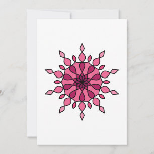 Cartão De Festividades Mandala Rosa