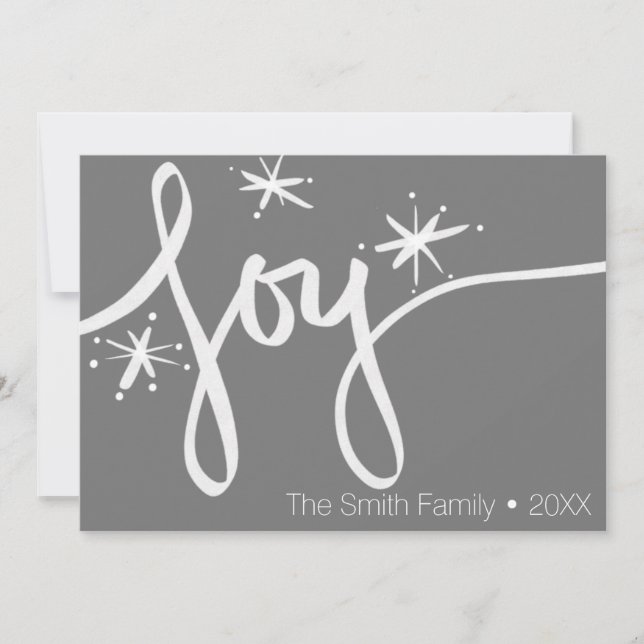 Cartão De Festividades Maneira de Natal Mínima Desenhada Maneira de Alegr (Frente)