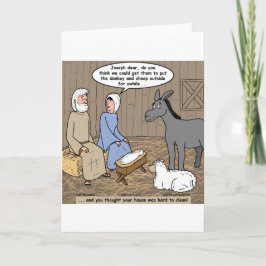 Cartão De Festividades Manger Danger Nativity Scene