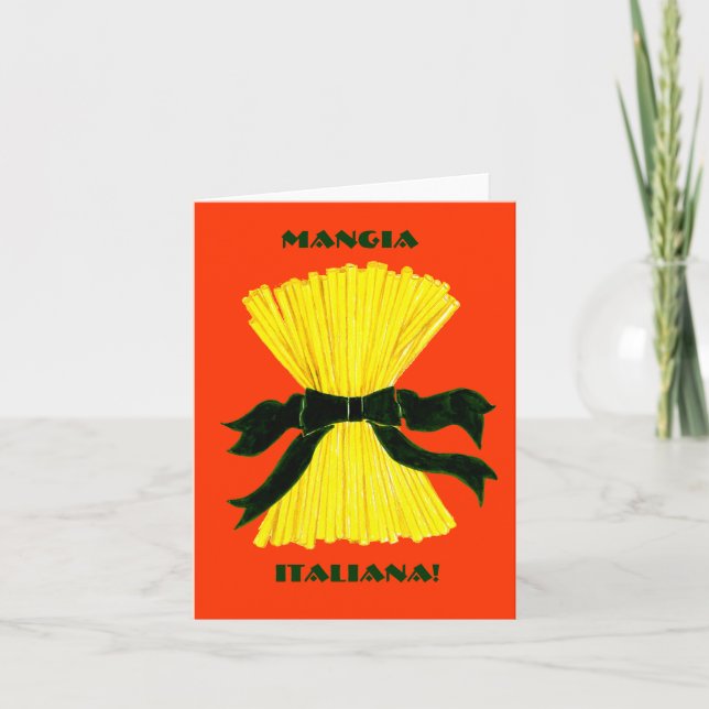 Cartão De Festividades Mangia, Italiana Note Card (Frente)