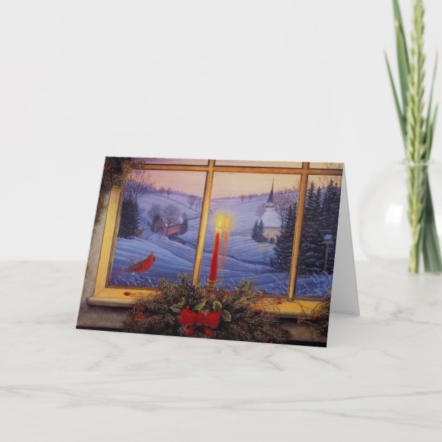 Cartão De Festividades Manhã de Natal (Frente)