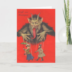 Cartão De Festividades Manipulação de Krampus por Adultos