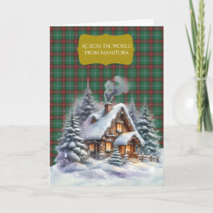 Cartão De Festividades Manitoba Original Provincial Tartan