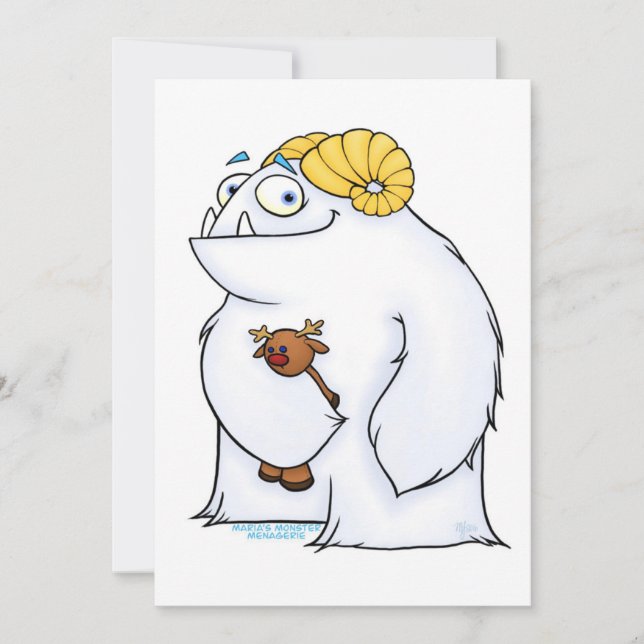 Cartão De Festividades Manny the Yeti, carta (Frente)