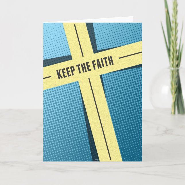 Cartão De Festividades Mantenha A Fé (Frente)