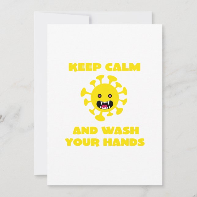 Cartão De Festividades Mantenha calma (Frente)