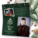 Cartão De Festividades Mantenha Calma E Feliz No Quadro De Chalkboard Eng<br><div class="desc">Mantenha Calma E Feliz, O Quadro Verde Escuro Vintage Engraçado Posta Feriado / Cartões de foto de Natal Pandêmico. Concebido por gordura*fa*estanho. Fácil de personalizar com seu próprio texto, foto ou imagem. Para pedidos personalizados, entre em contato direto com o . Aplicam-se taxas personalizadas. www.zazzle.com/fat_fa_tin www.zazzle.com/color_therapy www.zazzle.com/fatfatin_blue_knot www.zazzle.com/fatfatin_red_knot www.zazzle.com/fatfatin_mini_me www.zazzle.com/fatfatin_design...</div>